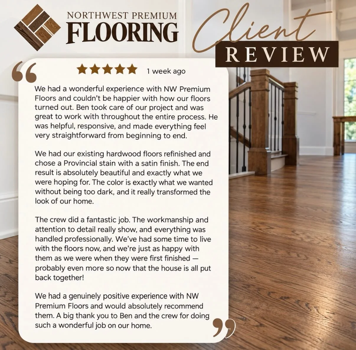 Another happy client:) #flooring #remodel #portland #hardwood #hardwoodflooring