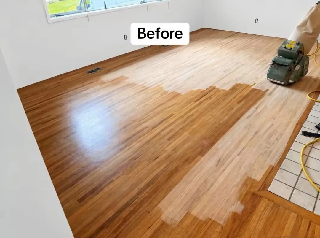Refinished red oak sealed with oil based polyurethane. #flooring #hardwood #remodel #portland #refinish