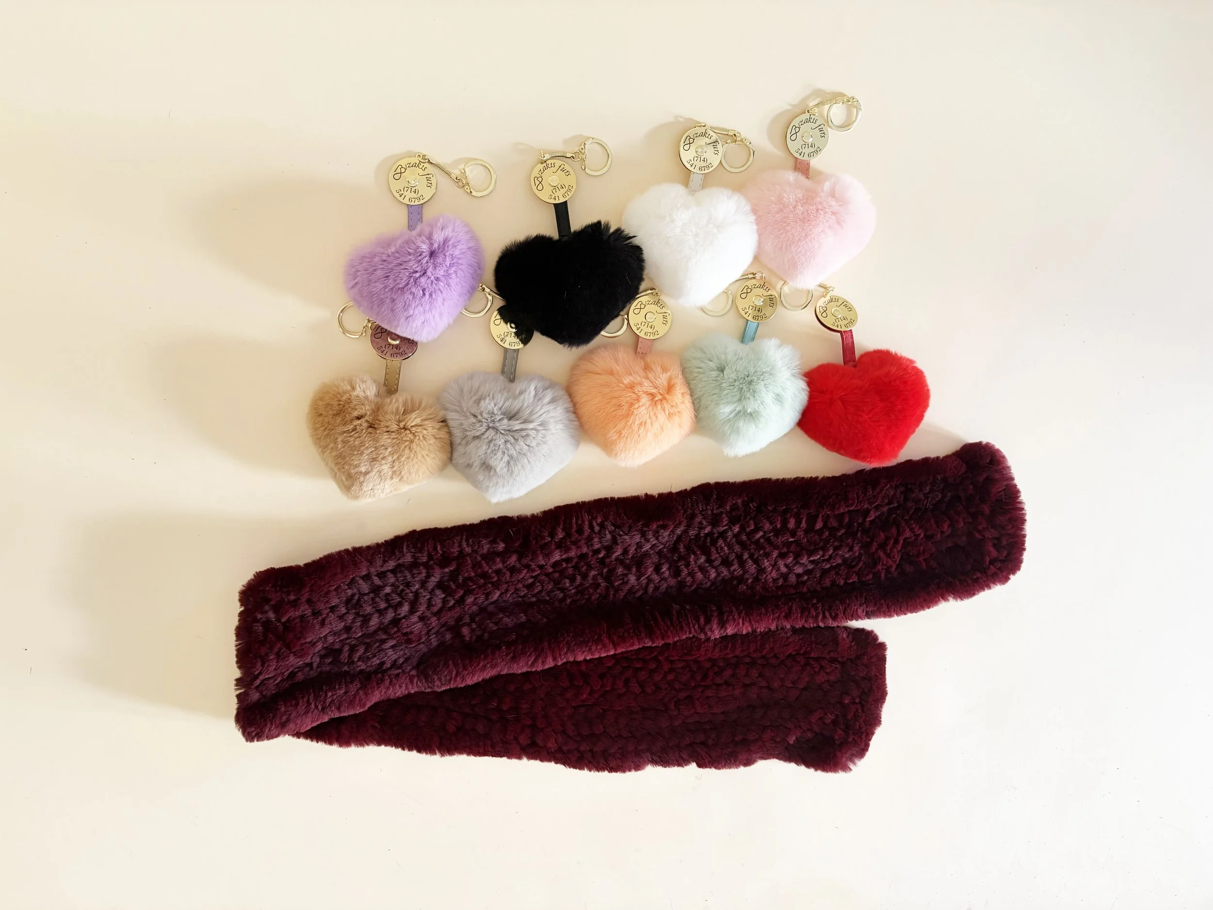 keychains and scarf