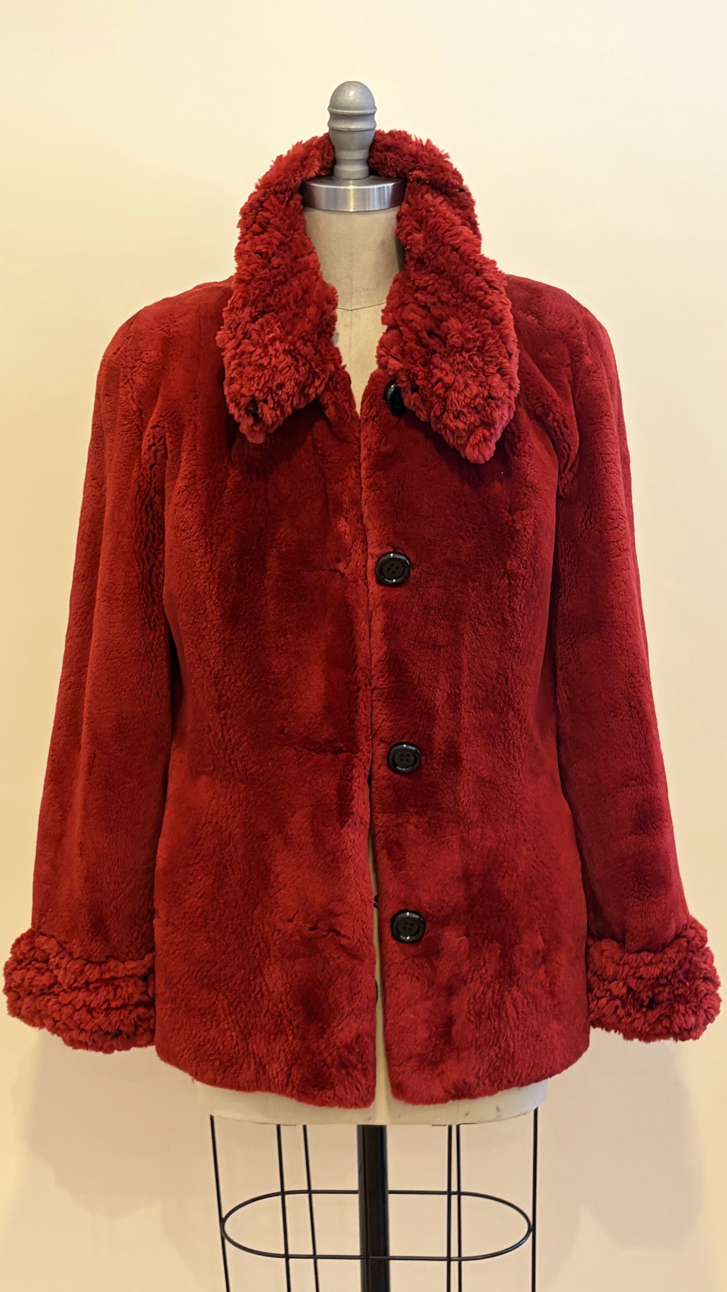 red fur coat