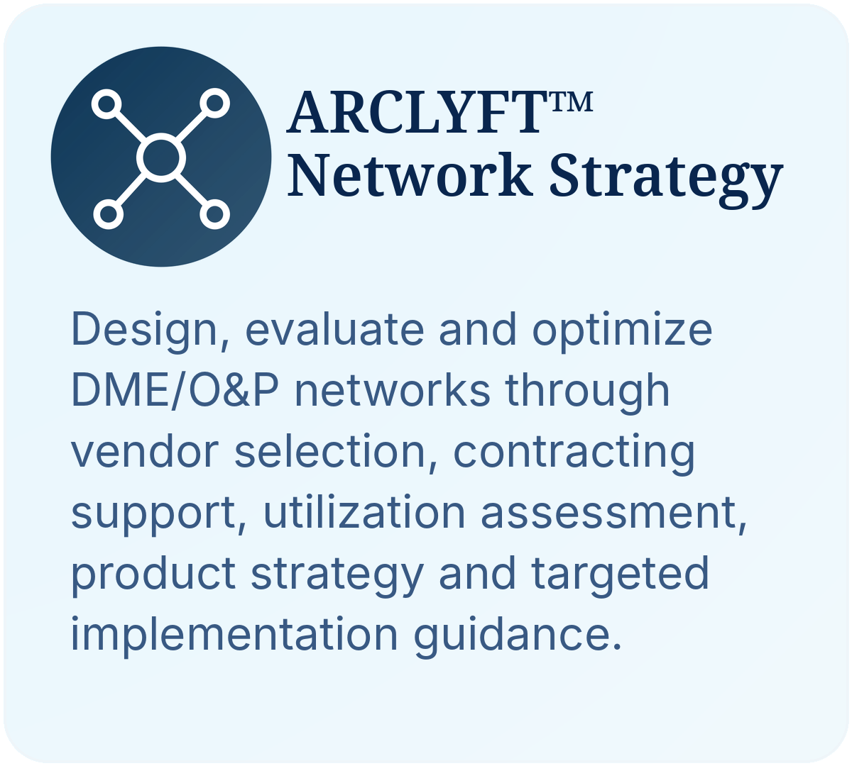ARCLYFT Network Strategy