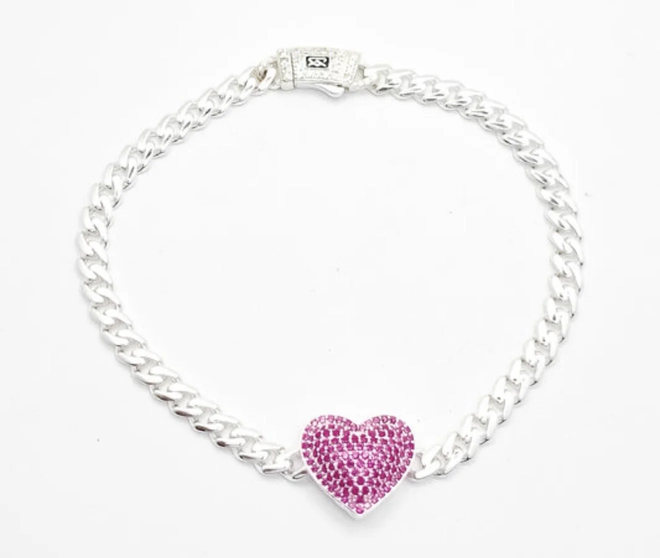 Monaco Pink Heart Bracelet
