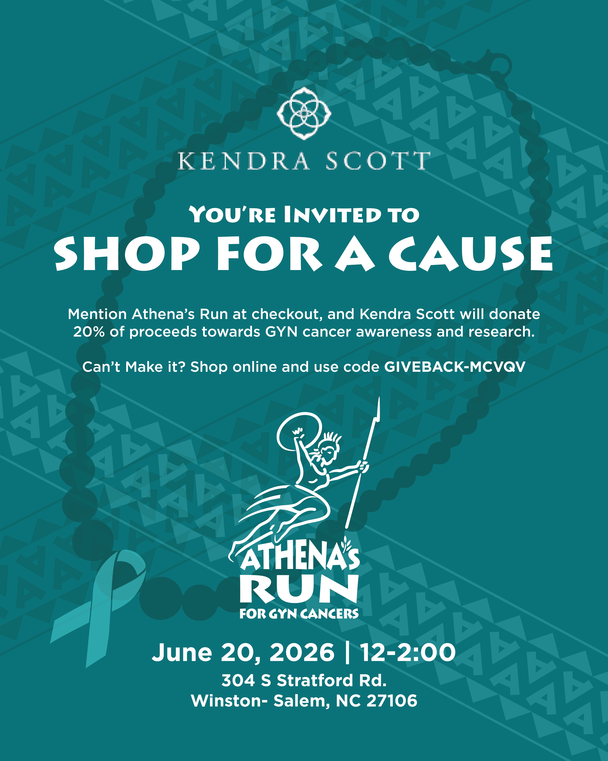 Post that includes a collaboration with Kendra Scott to raise money for GYN Cancer