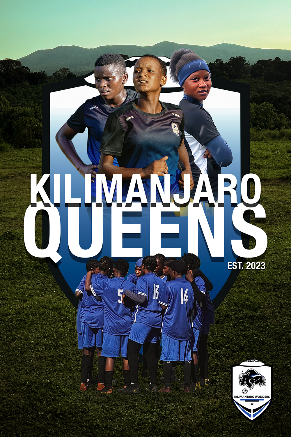 Poster created in recognition of a growing girl's program. 