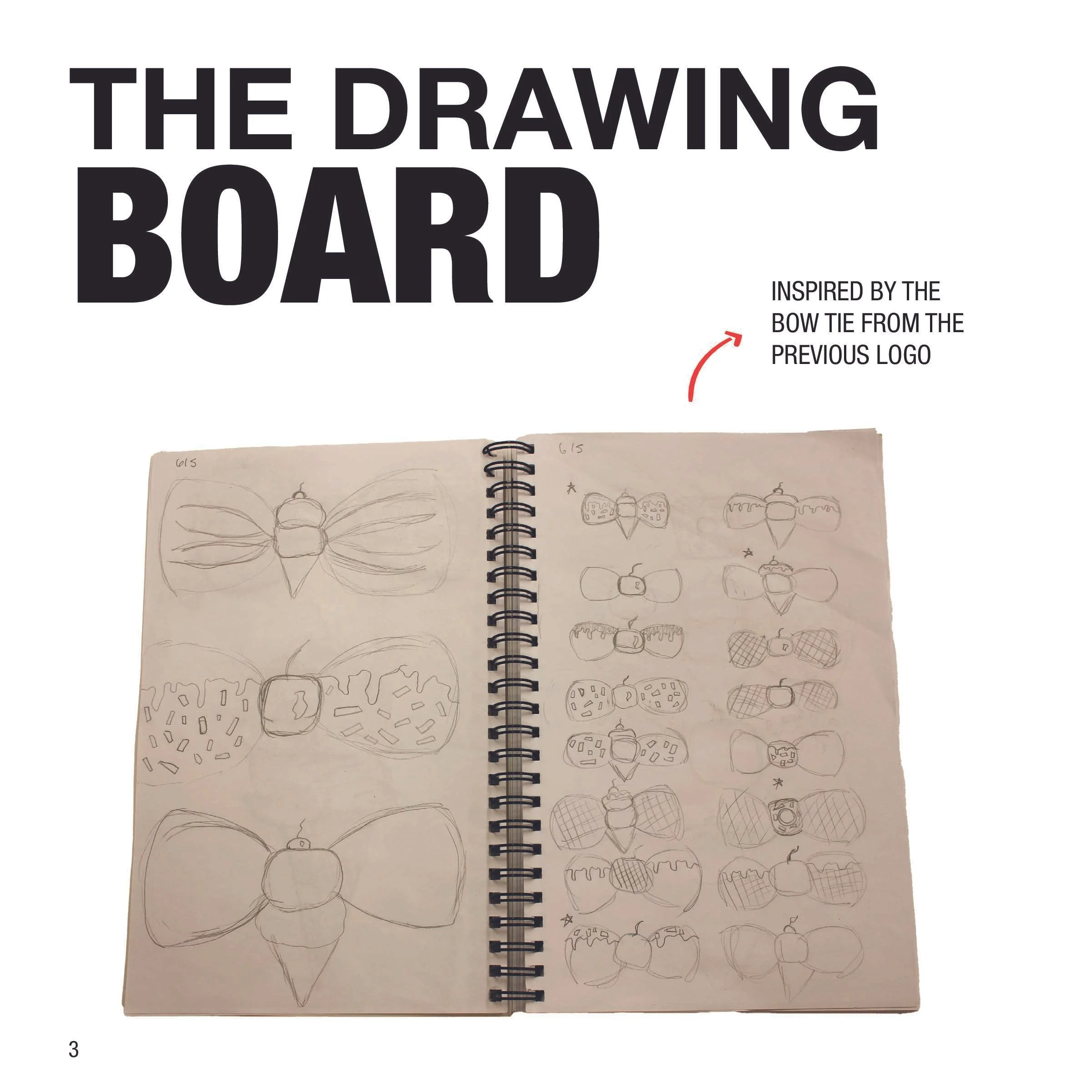 Initial sketches of the logo