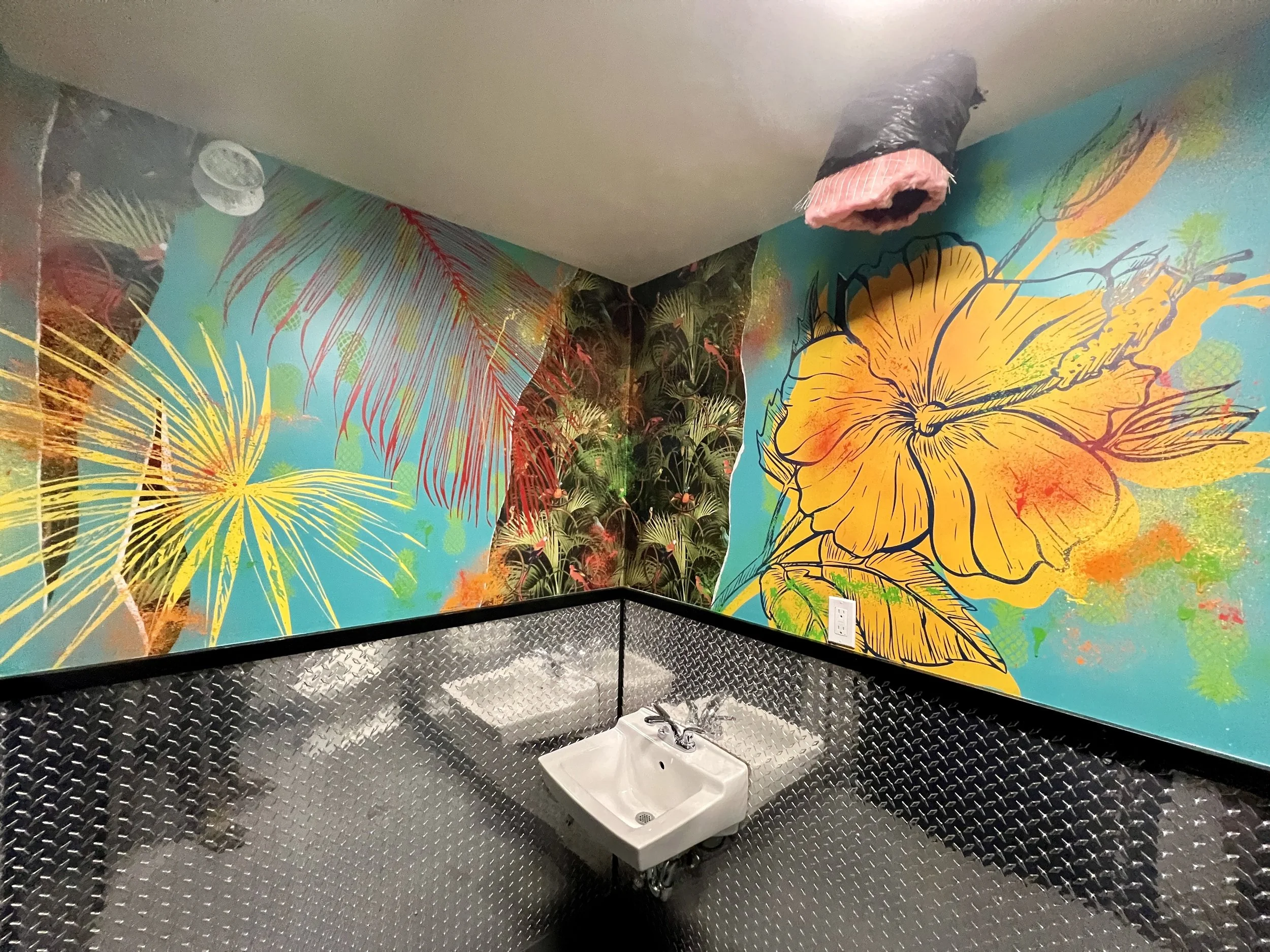 Tropical Bathroom Mural