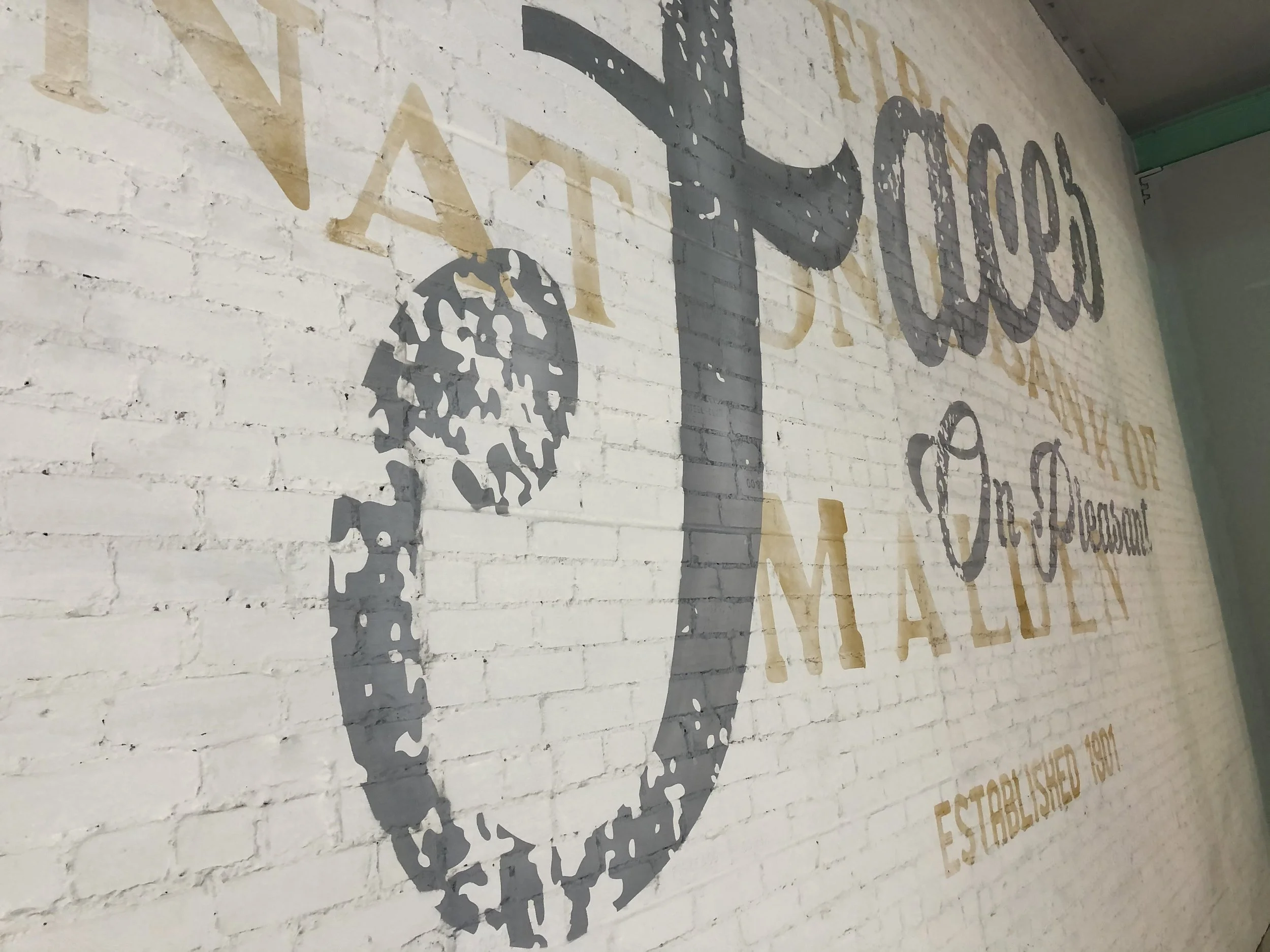 Faces Brewing Ghost Mural