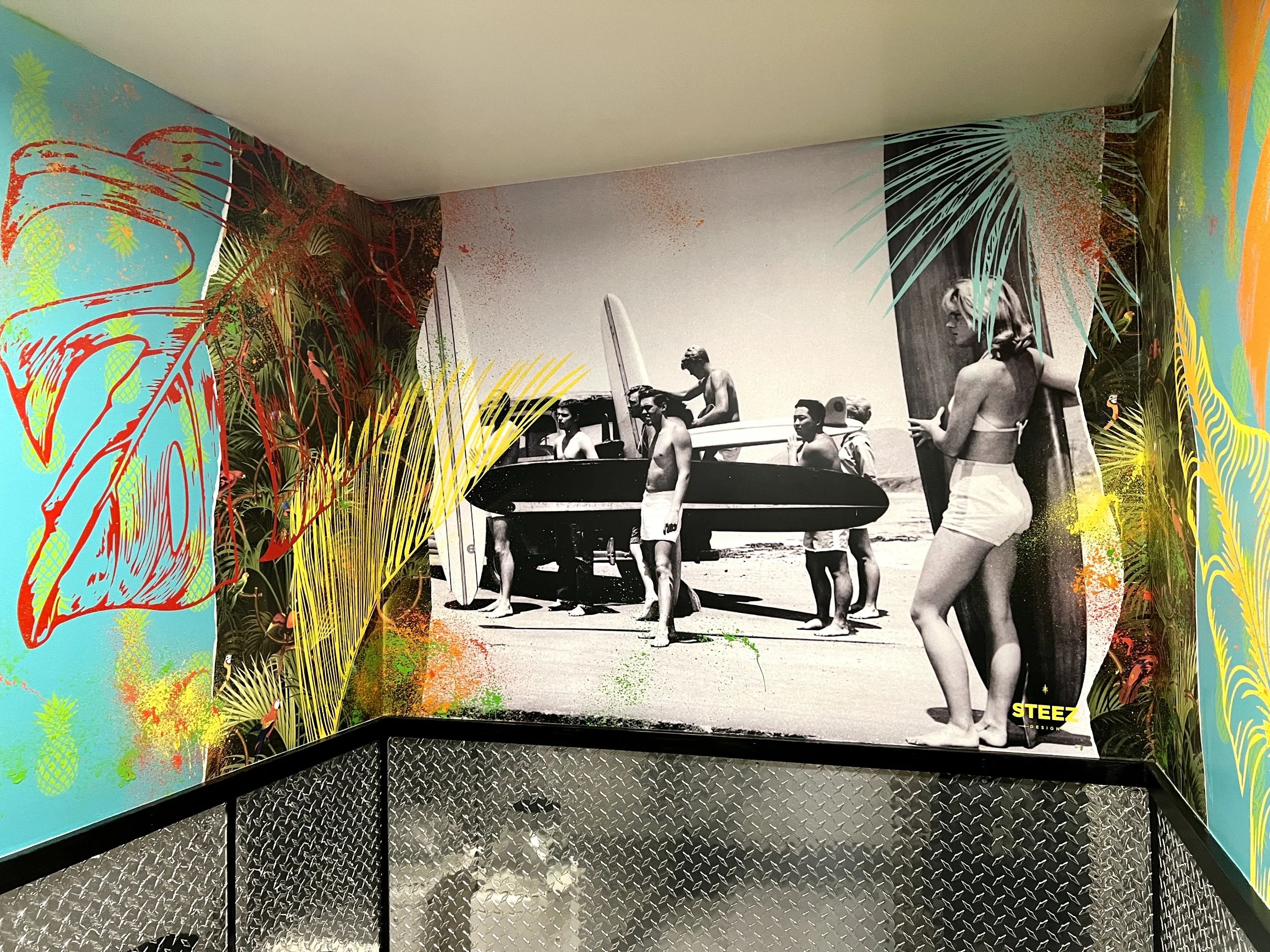 Tropical Bathroom Mural