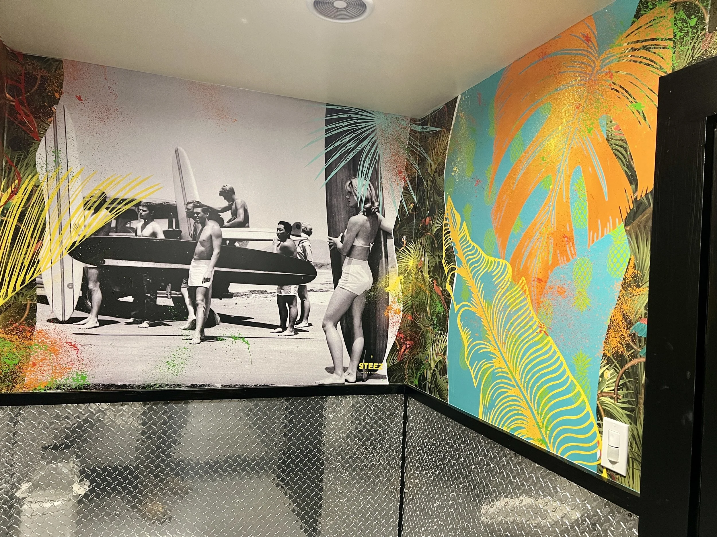 Tropical Bathroom Mural