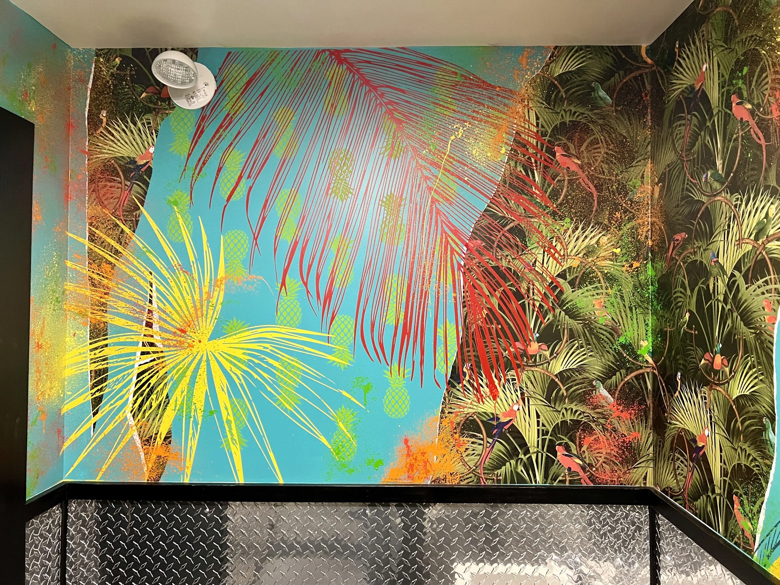 Tropical Bathroom Mural