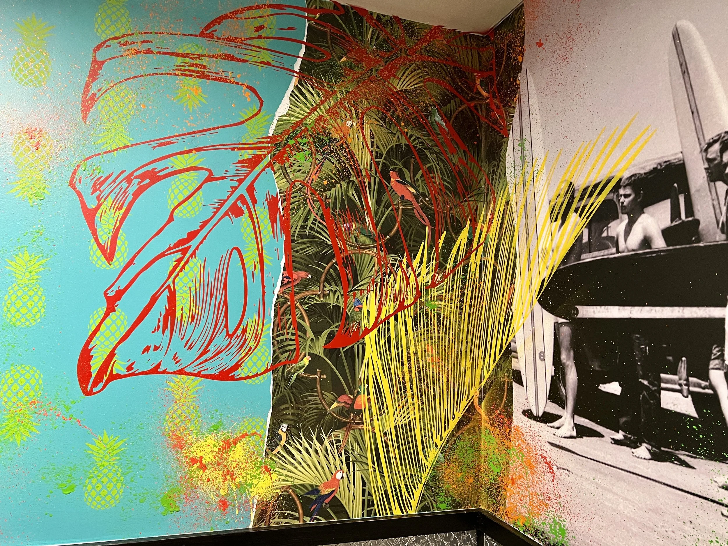 Tropical Bathroom Mural