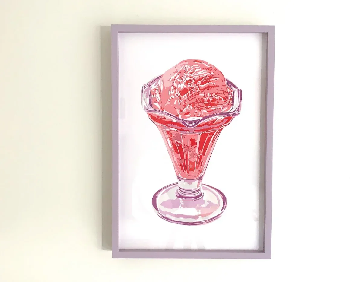 Strawberry Scoop Screenprint