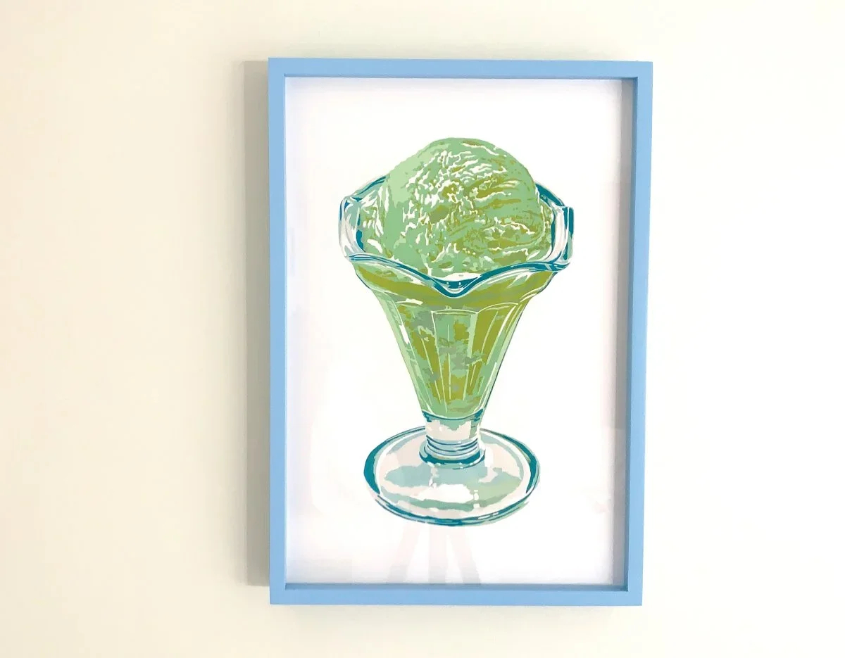 Pistachio Scoop Screenprint