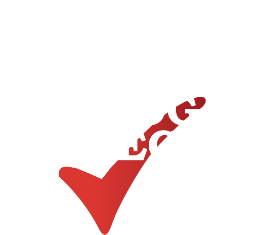 Logo for STAR Smog Check with a star and a red checkmark.