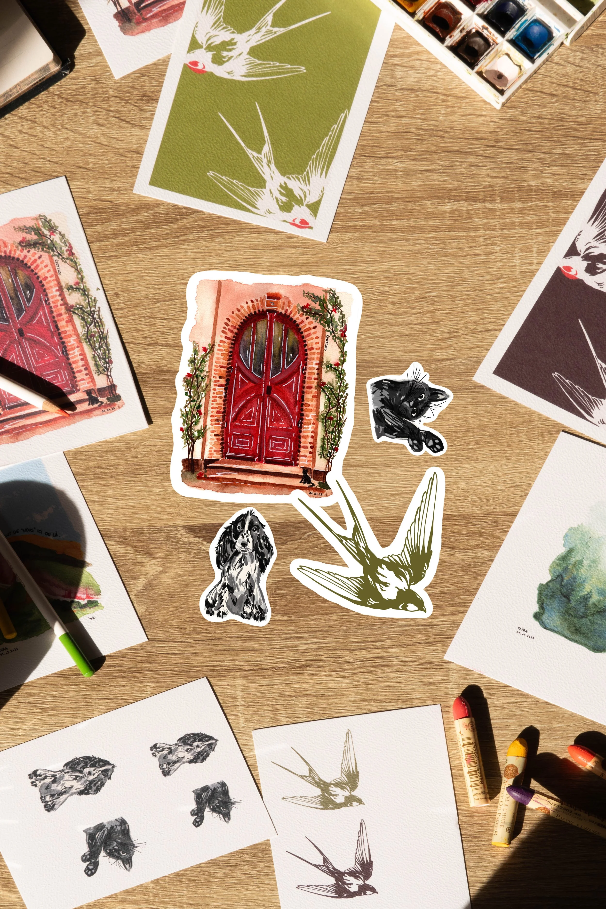 LE LOT DE 4 STICKERS