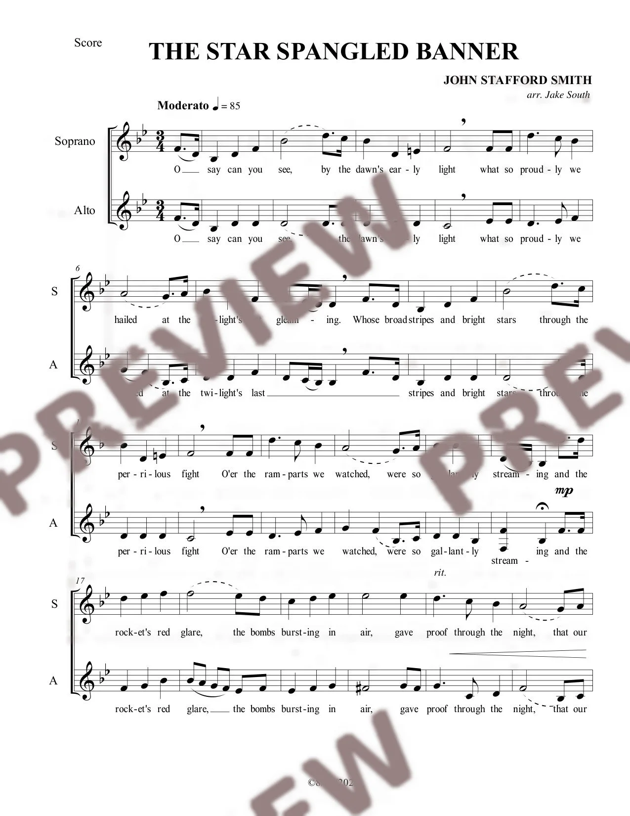 The Star Spangled Banner (Two-Part)