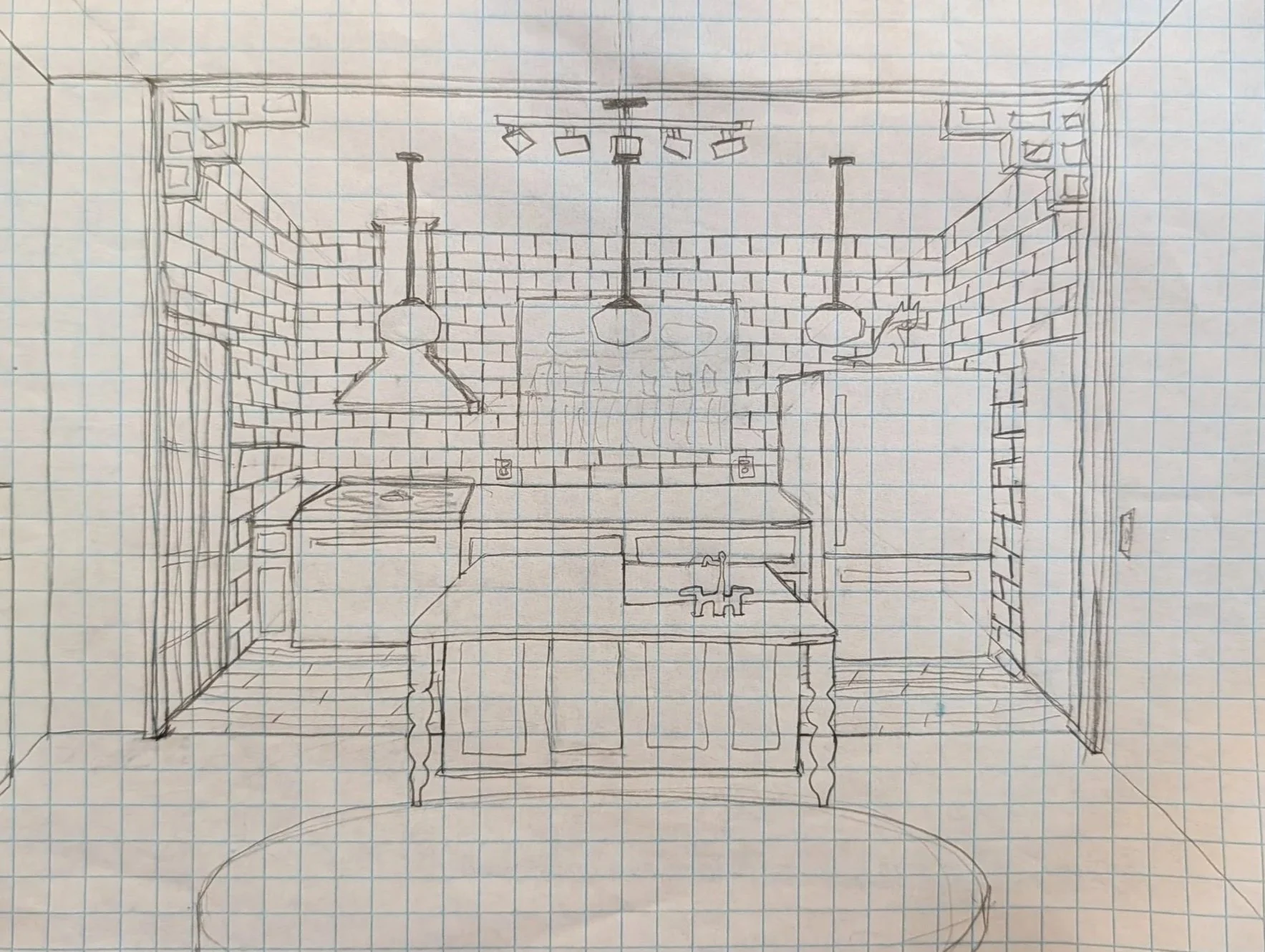 Interior Design Hand drawn Plans