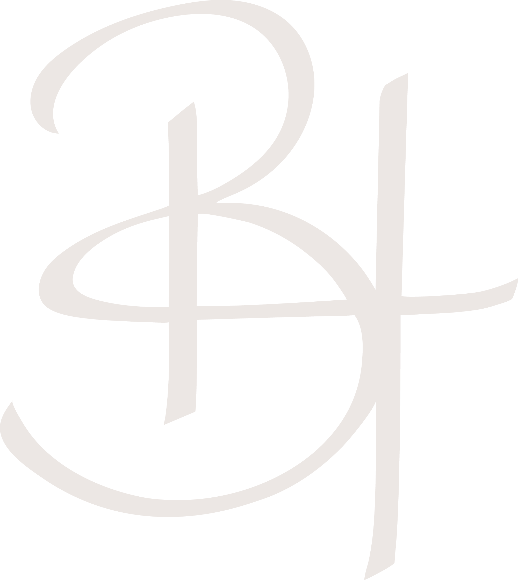 Close-up of a stylized black and white logo with intricate linework and curves.
