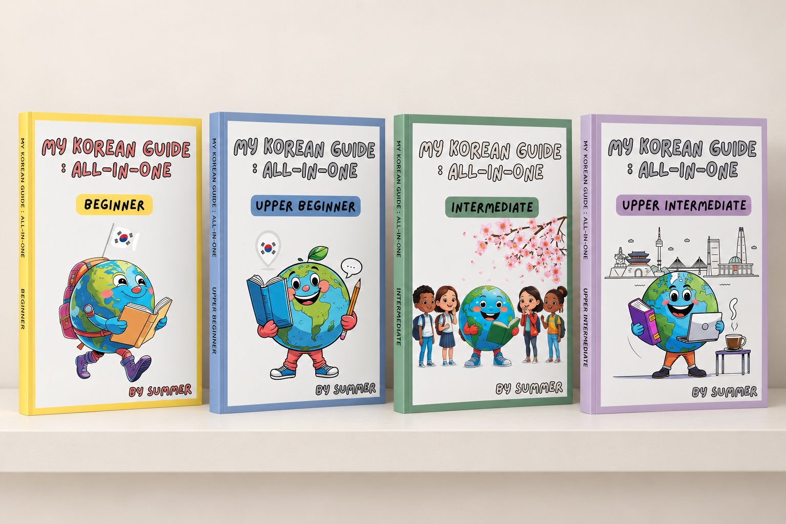 The four My Korean Guide eBooks for learning Korean