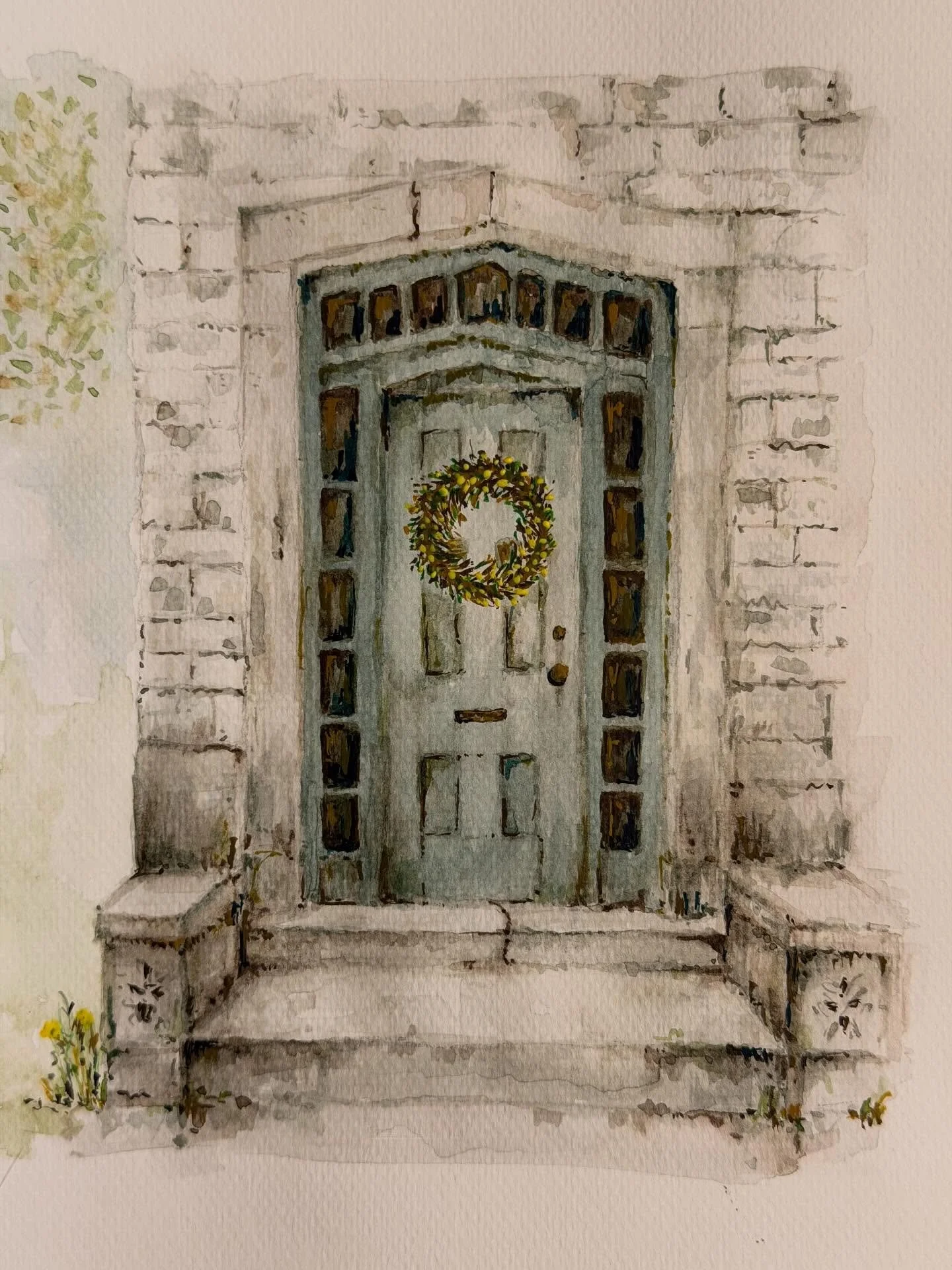 Saturday morning watercolor study. 

Watercolor was my favorite media in design school, but after 20 years in hadn&rsquo;t touched a brush. 

Last year I took a landscape watercolor class at the local college and reignited my love for it. Now, I like