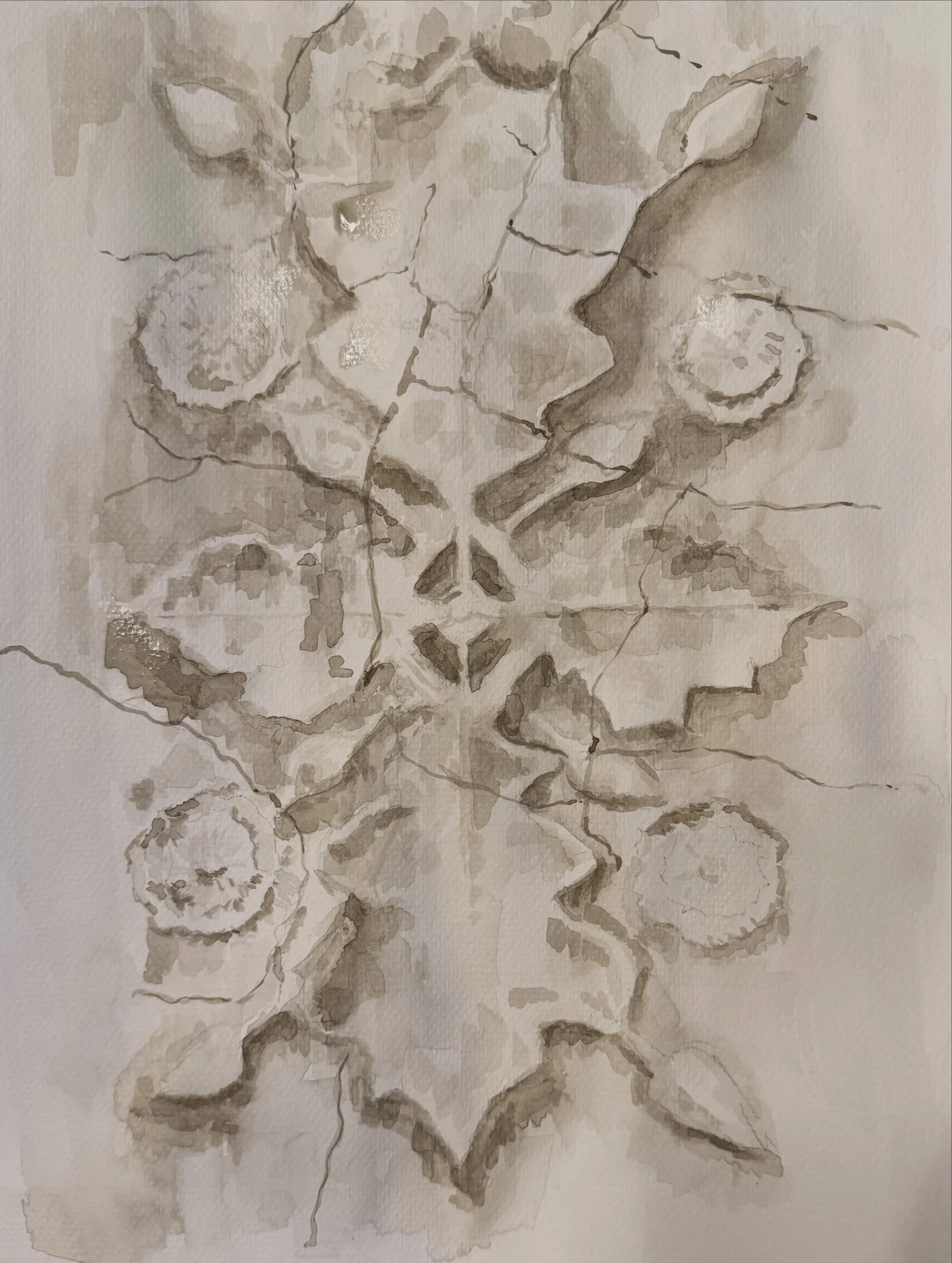 Afternoon watercolor study of the stonework. 

#watercolor #stillwet #limestone
