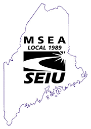 Maine Service Employees Association, SEIU Local 1989 endorsement logo