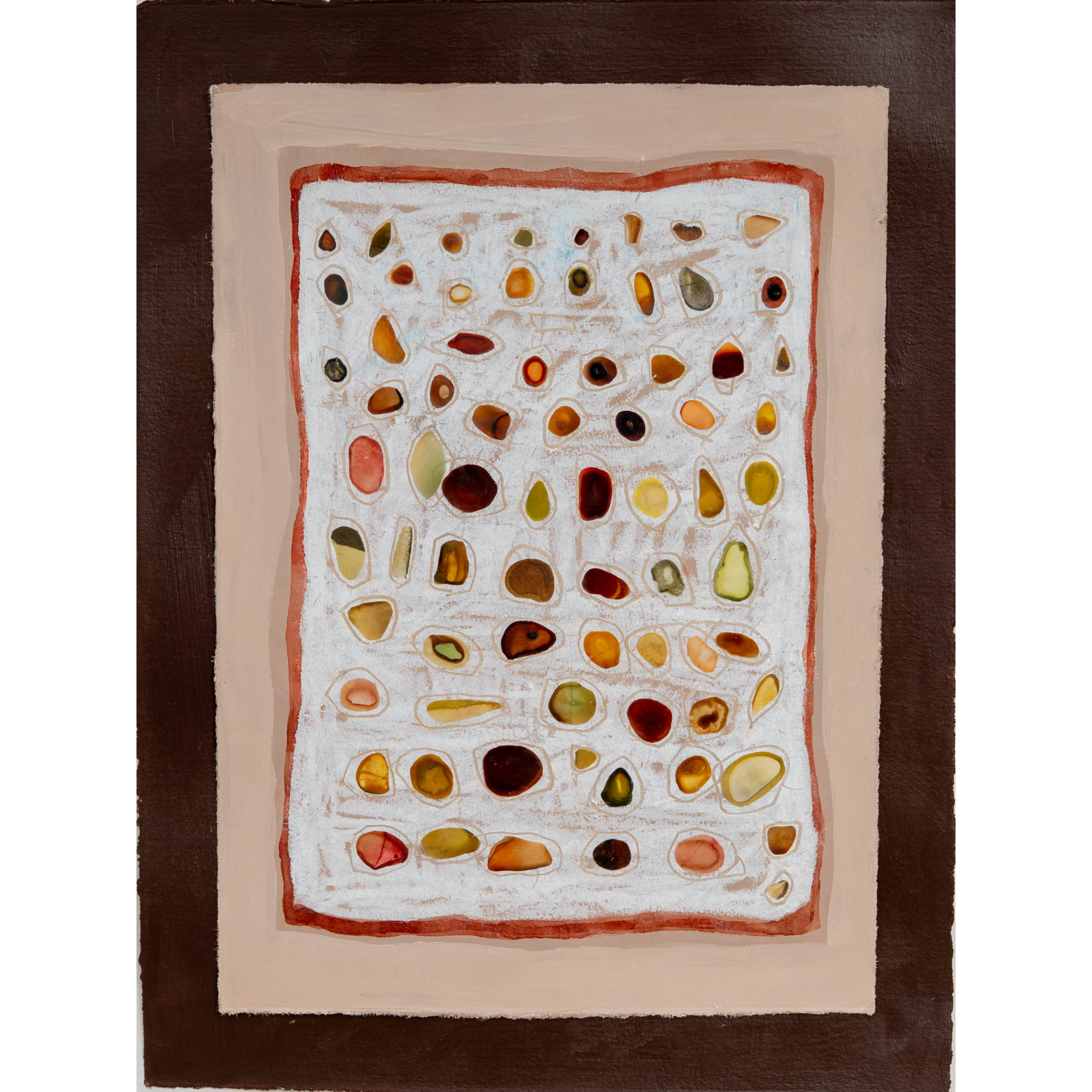 Pebble,
Mixed media on paper,
12 x 9 in,
2025