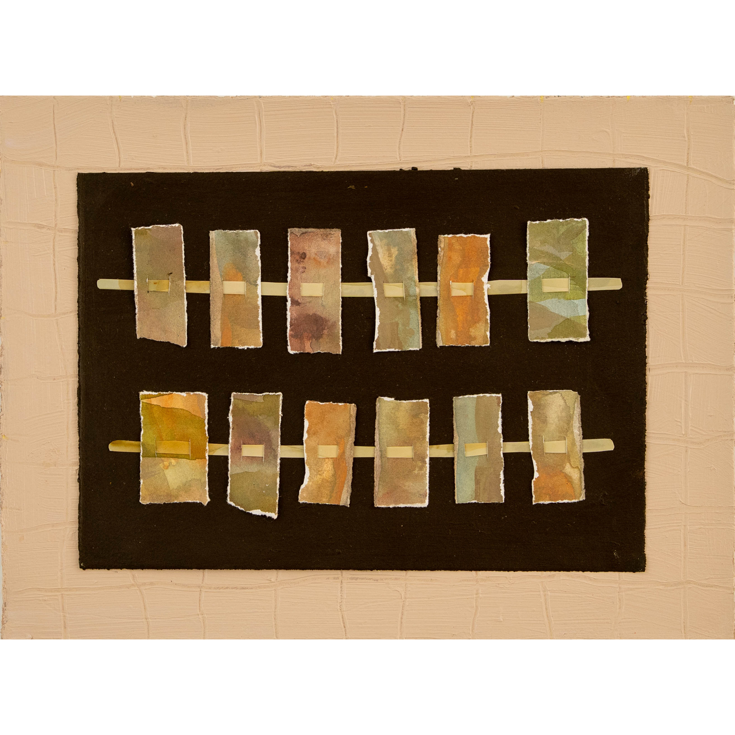 Suture,
Mixed media on paper,
9.5 x 12.5  in,
2026