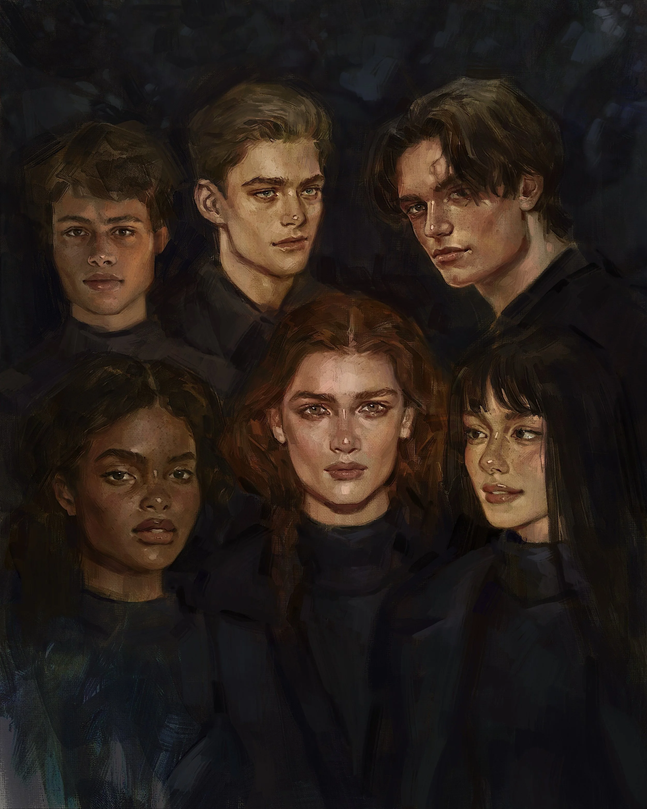 Digital painting of the cast of Immortal Consequences