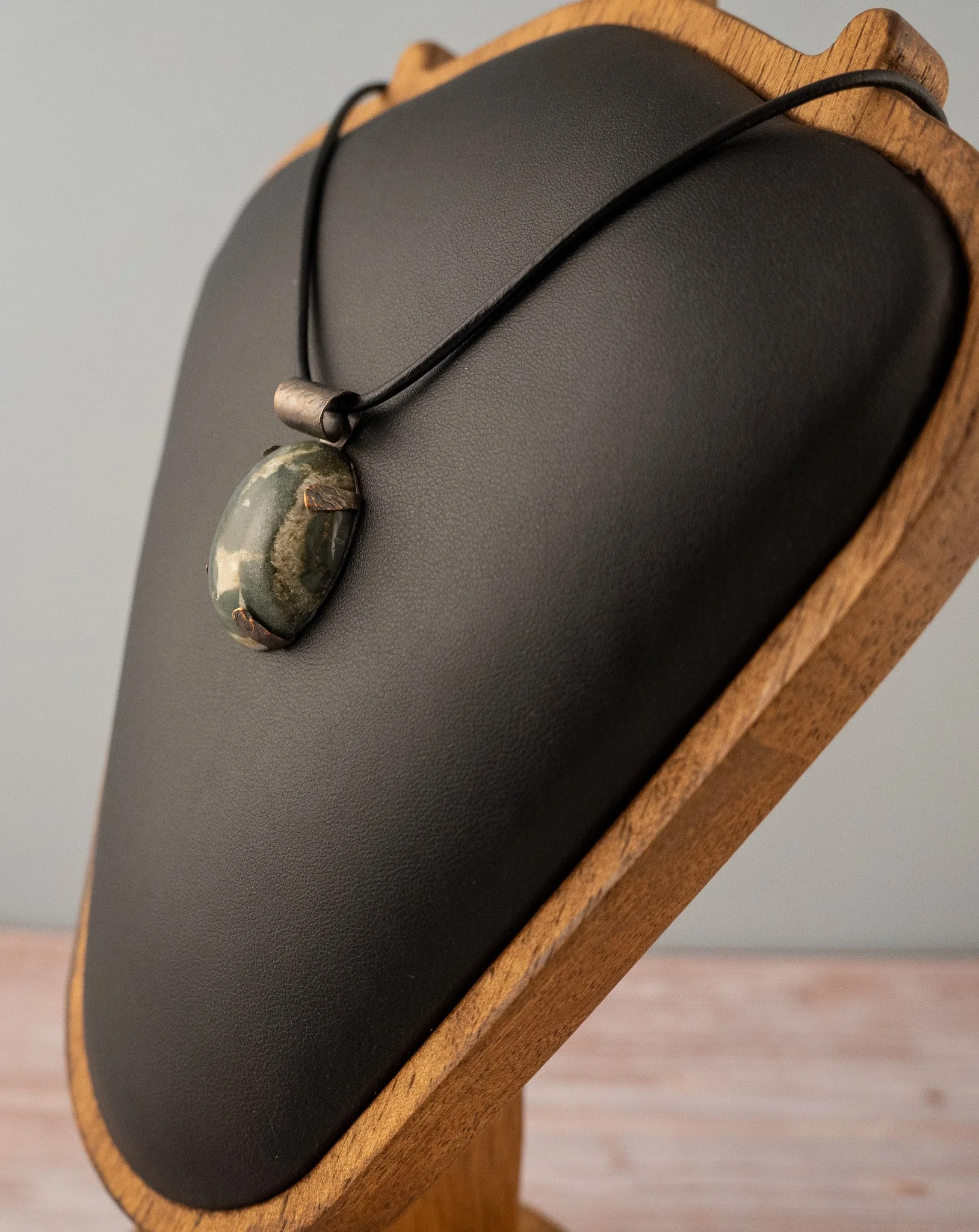 Ocean Jasper Oxidized Copper Pendant