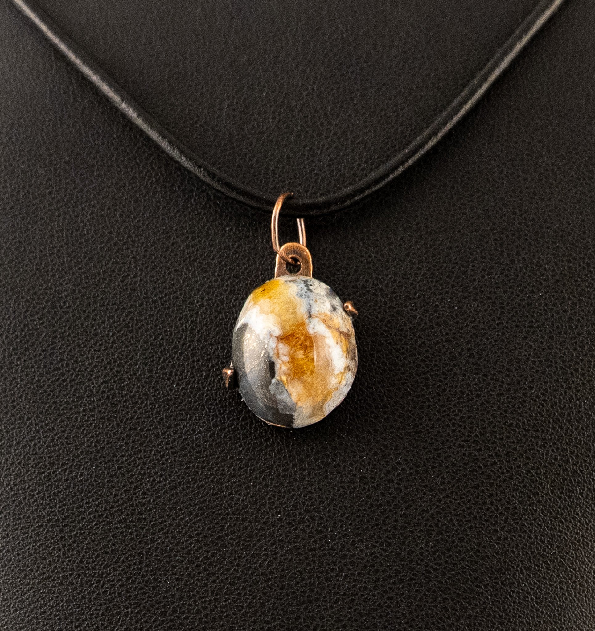 Tahoma Agate Oxidized Copper Pendant