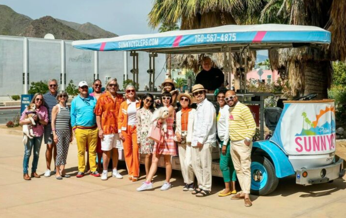 Architectural bicycle tour through Palm Springs