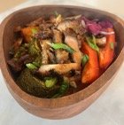 Jerk-Marinated         Shredded chicken