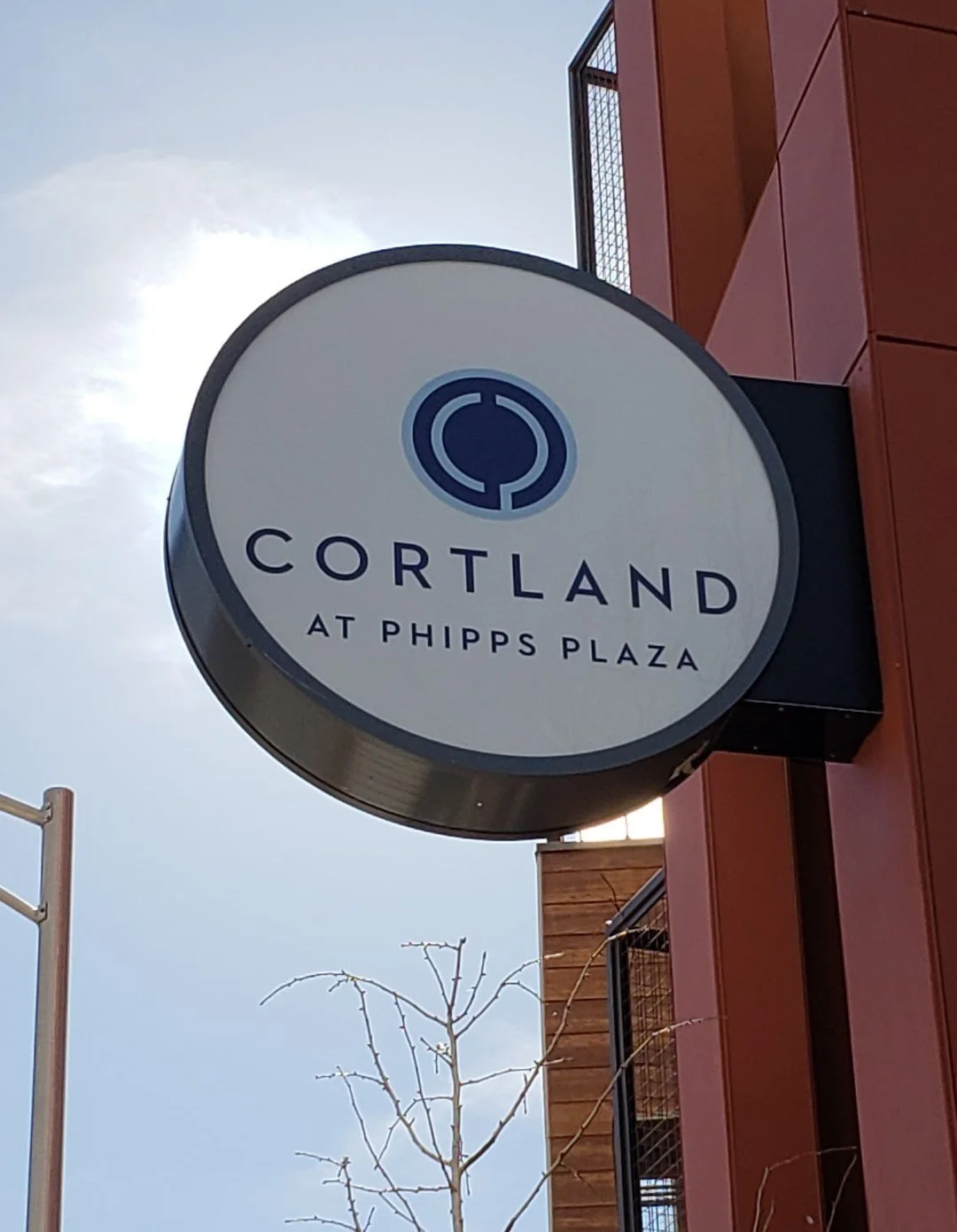 Sign for Cortland at Phipps Plaza Blade Signage Created by Custom Graphics Georgia North Metro Atlanta Sign Installation and Service