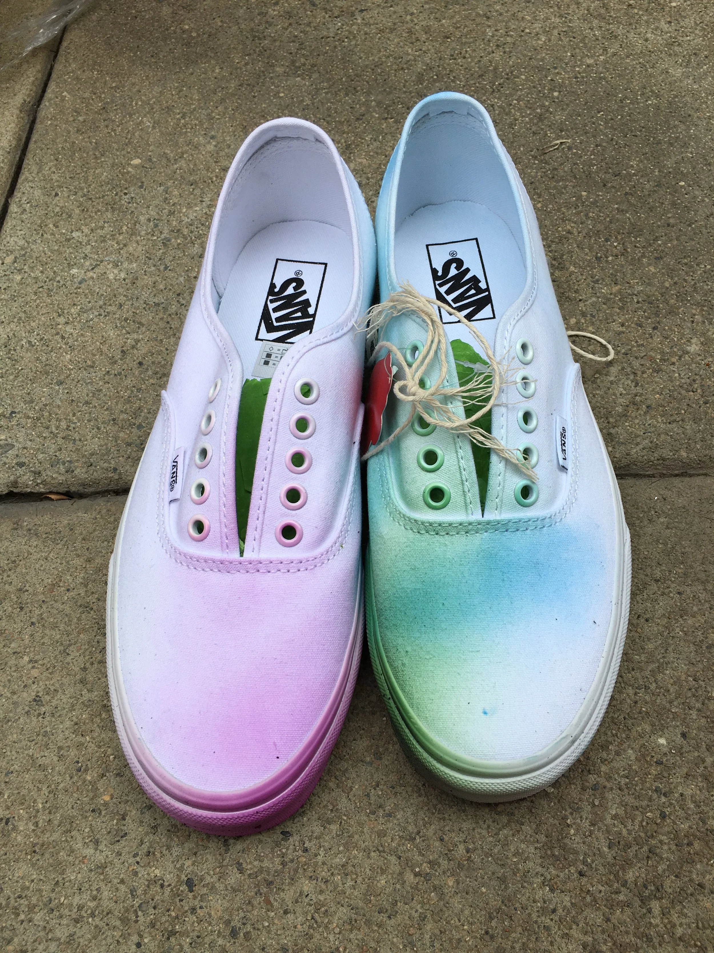 raw pigment on Vans Shoes