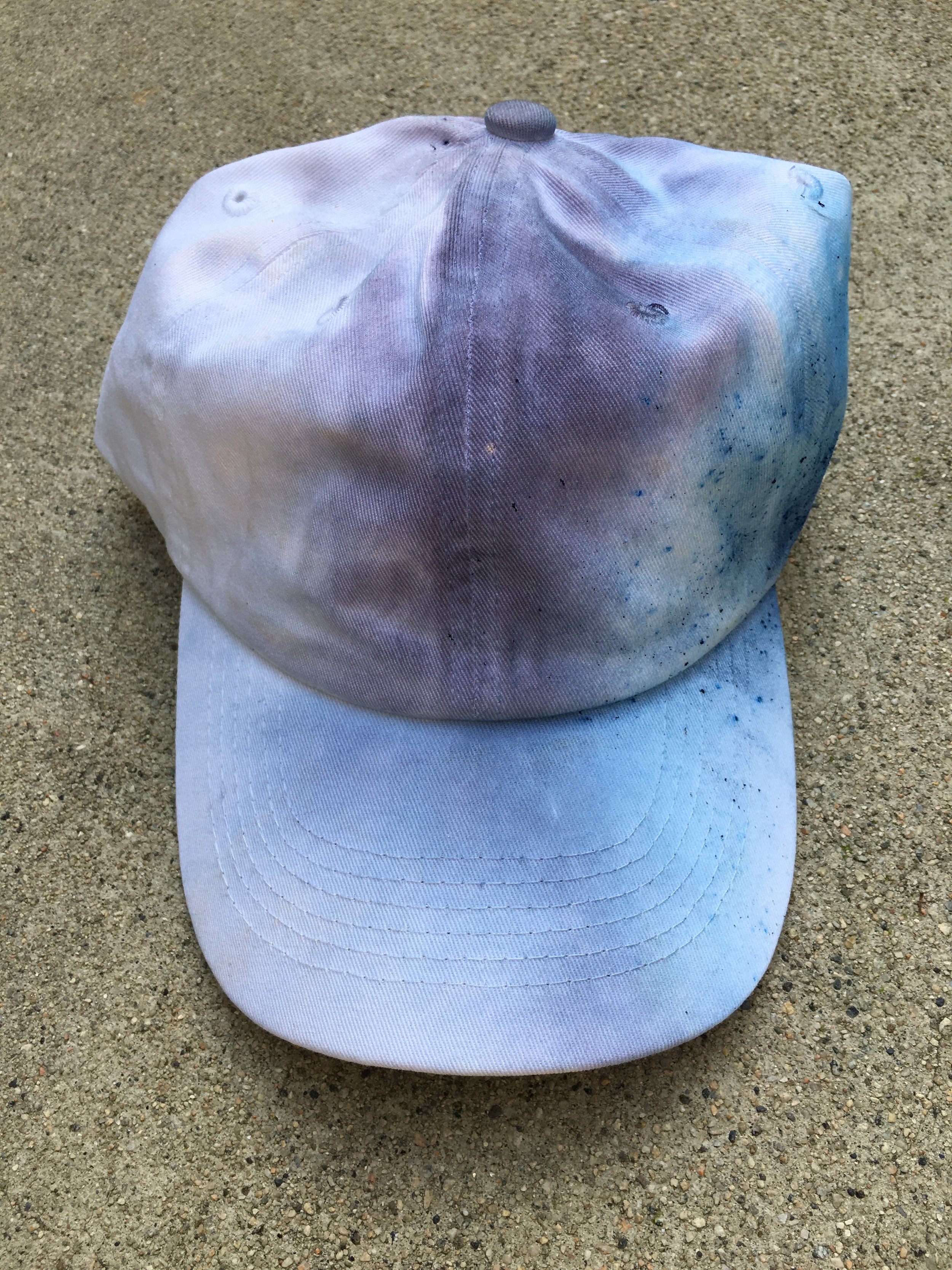raw pigment on white dad hat