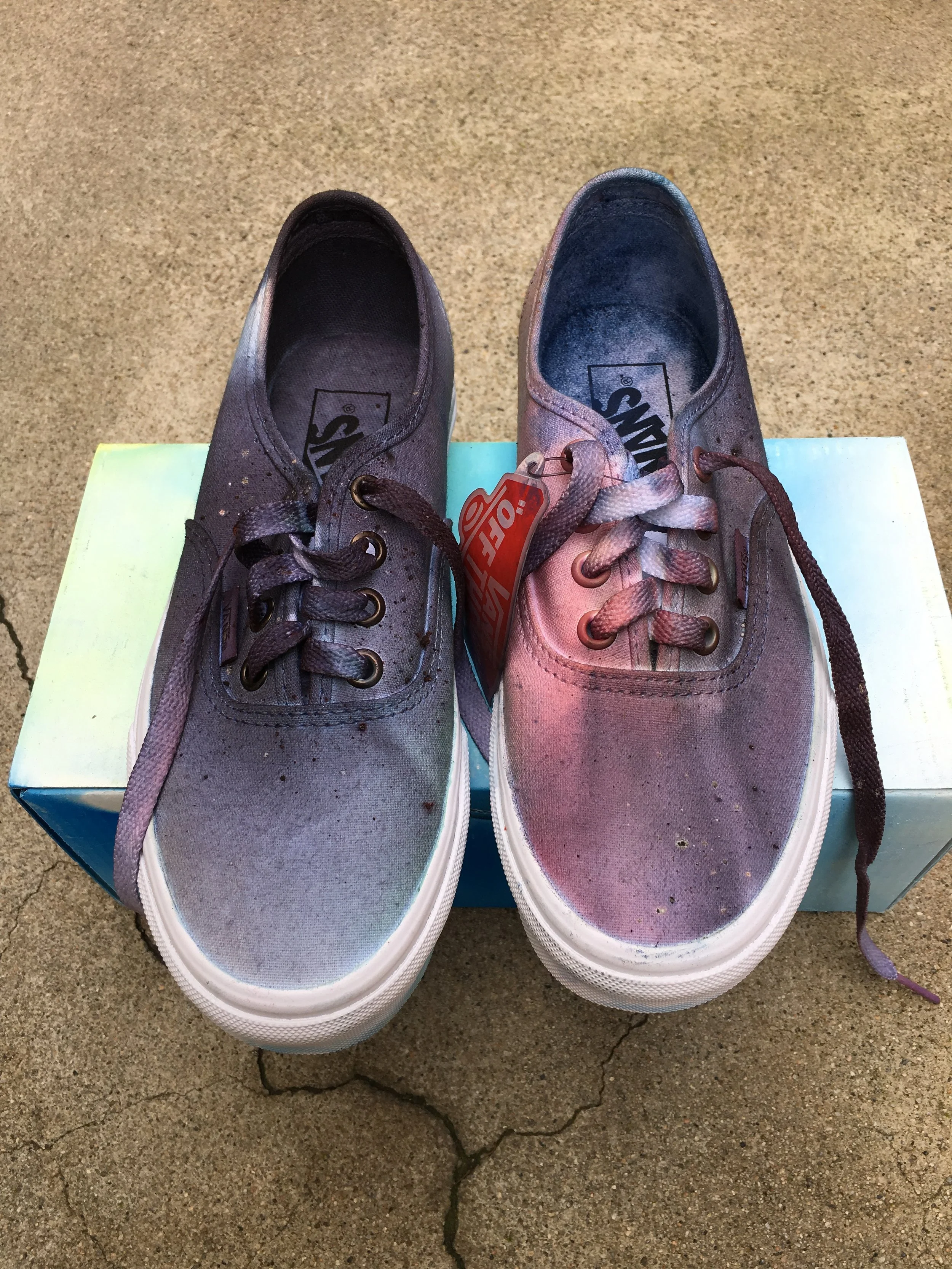 raw pigment on Vans Shoes