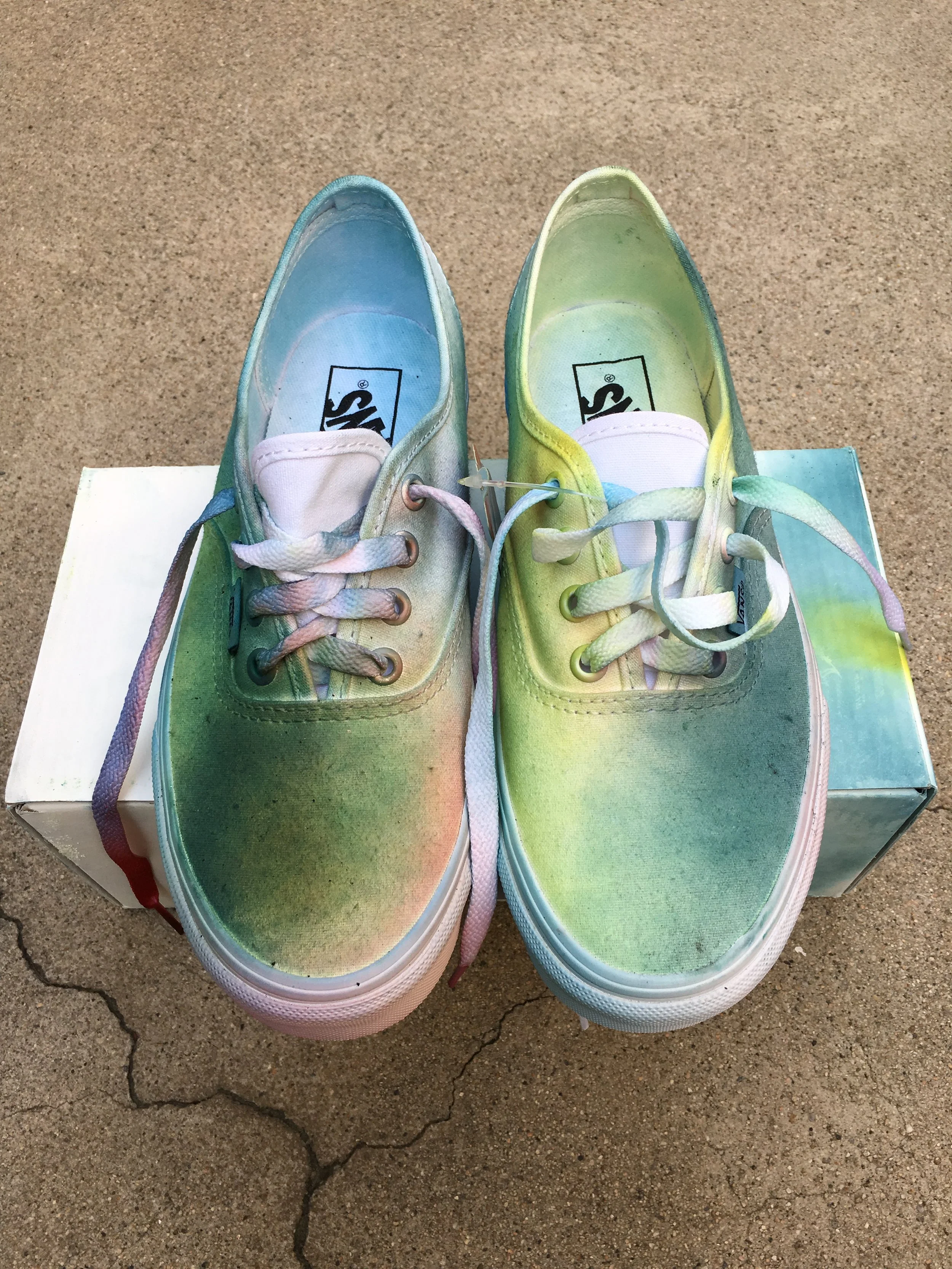 raw pigment on Vans Shoes