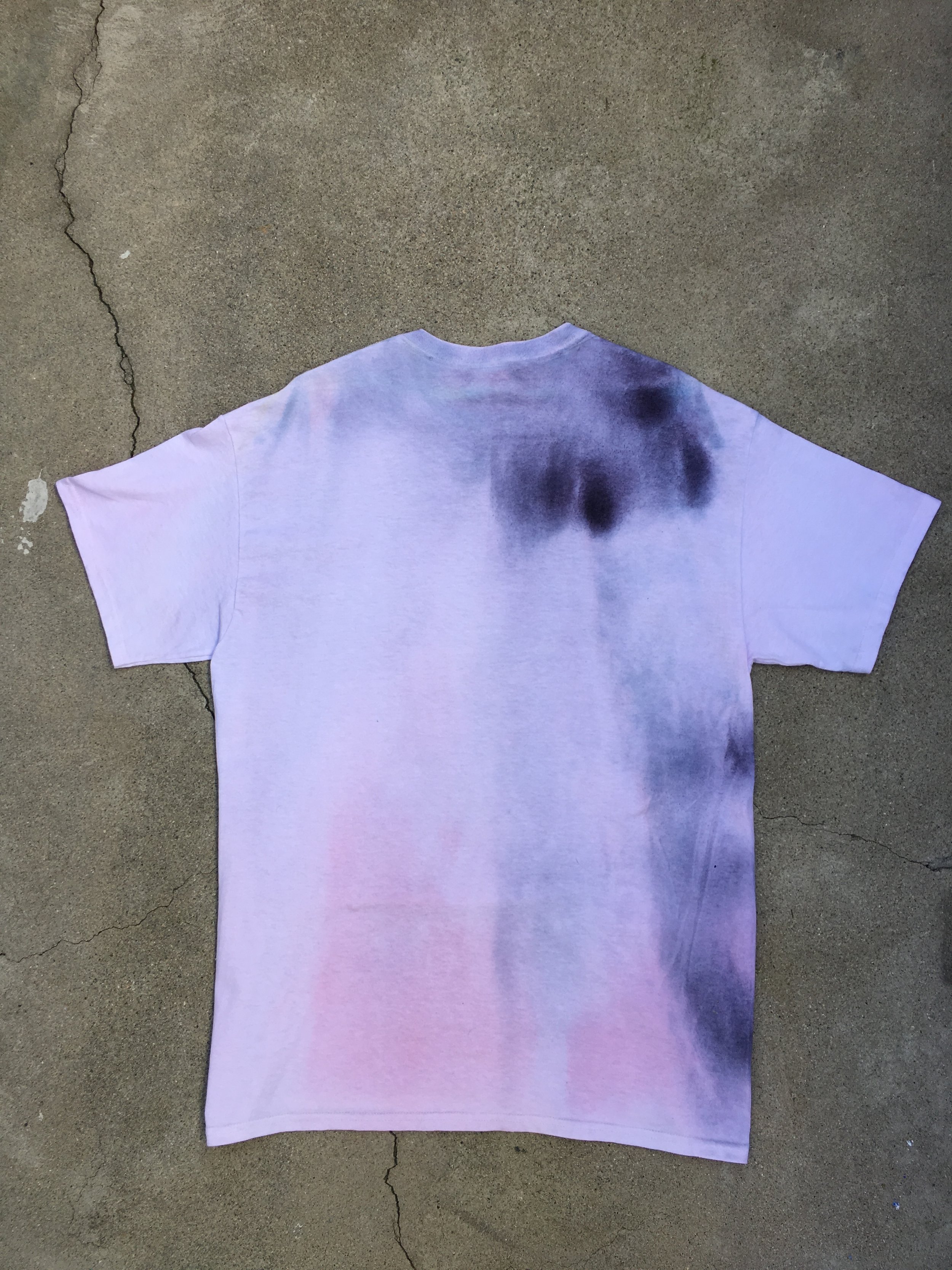 raw pigment on white t shirt