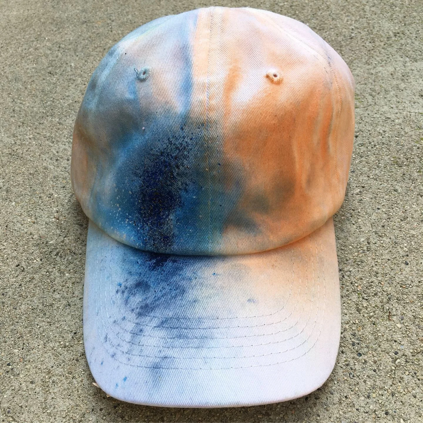 raw pigment on white dad hat