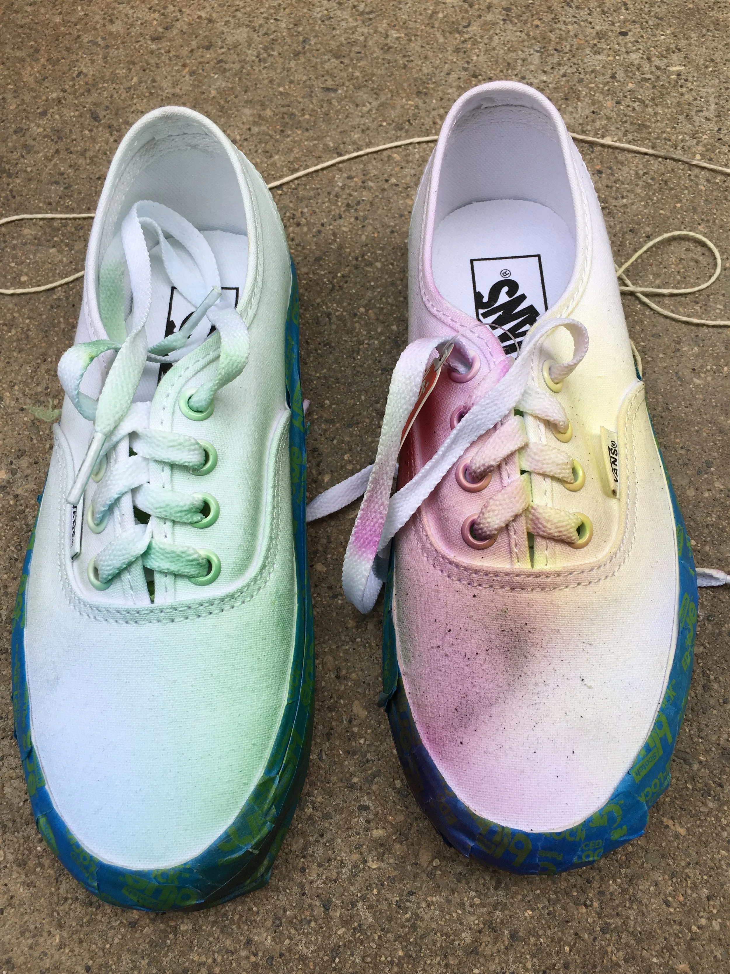 raw pigment on Vans Shoes