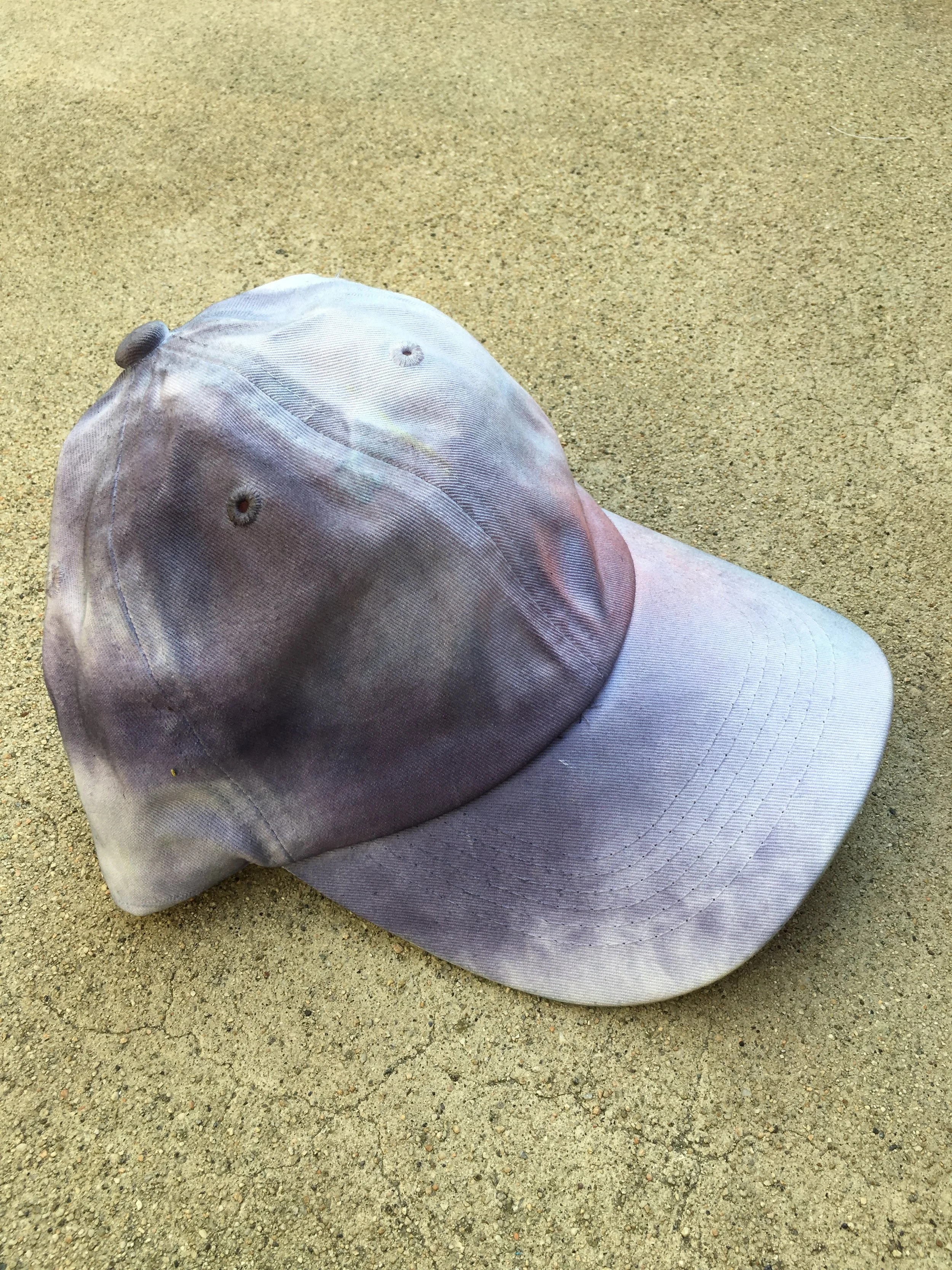 raw pigment on white dad hat
