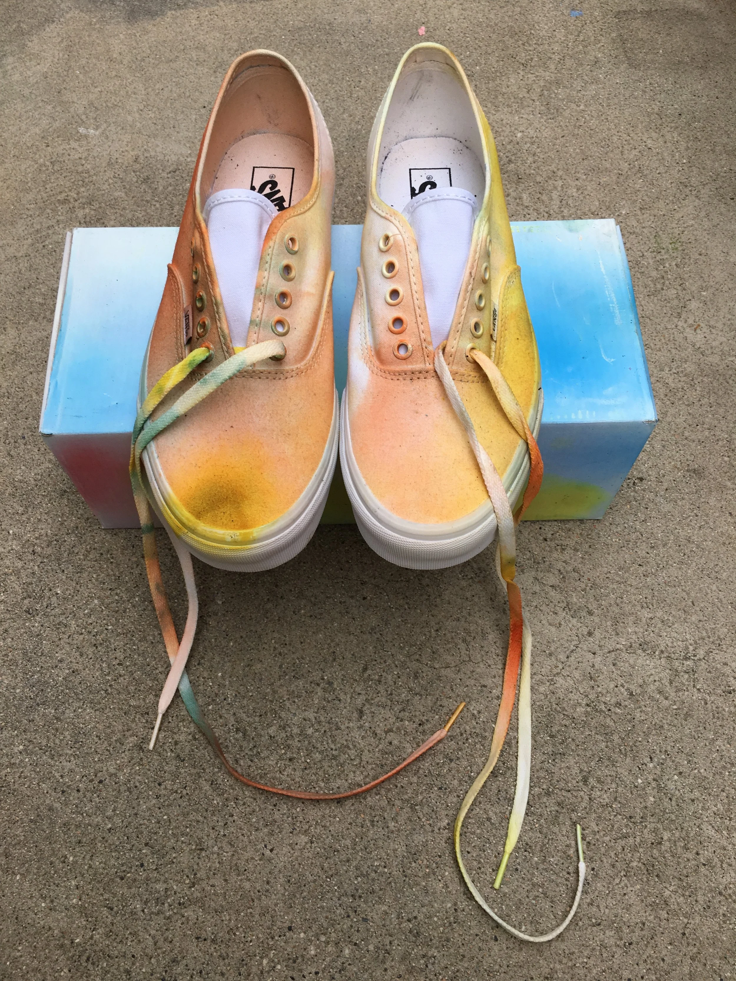 raw pigment on Vans Shoes
