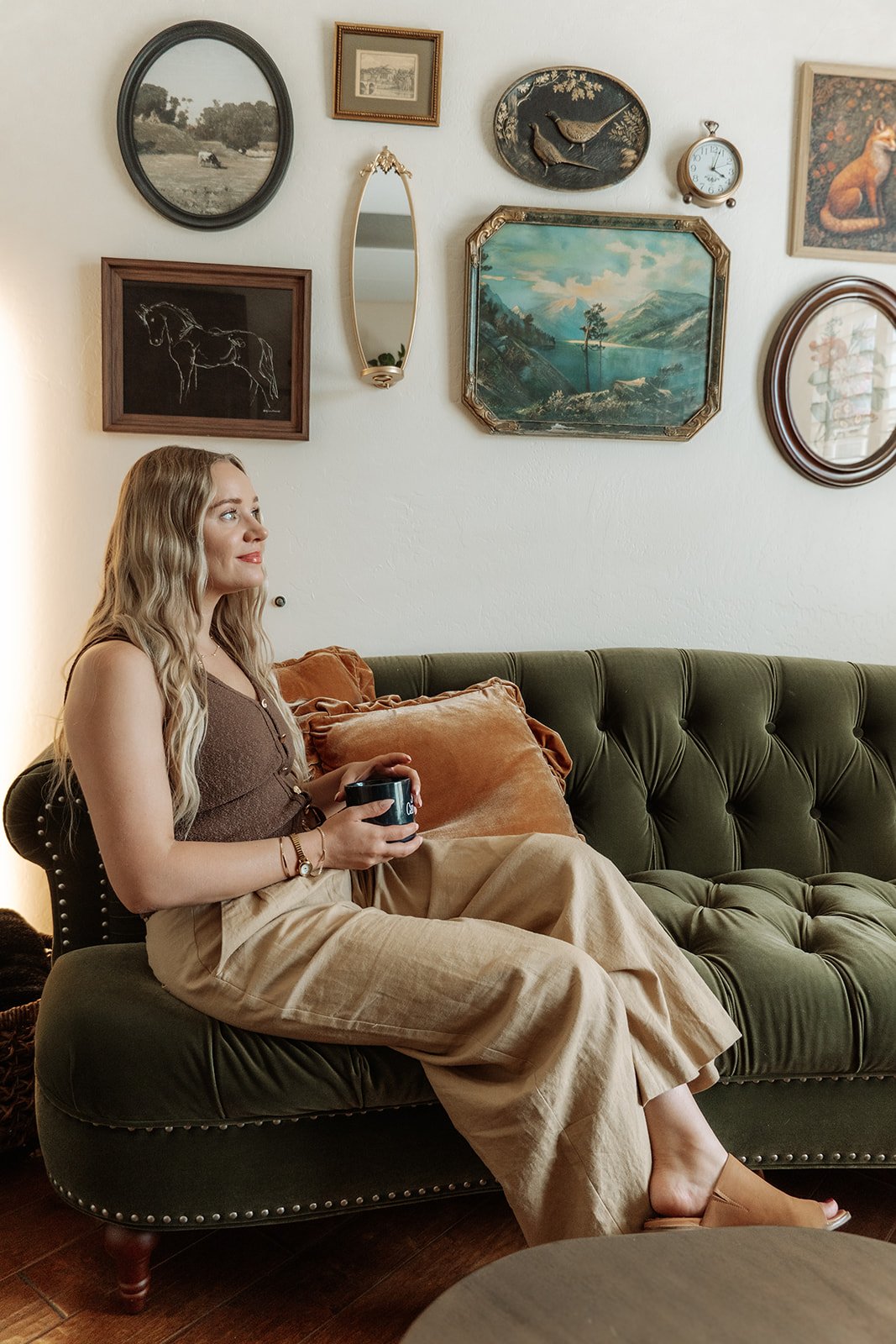 Loran Wallace attachment therapist seated in therapy office Scottsdale Arizona, EMDR and attachment therapy for adults