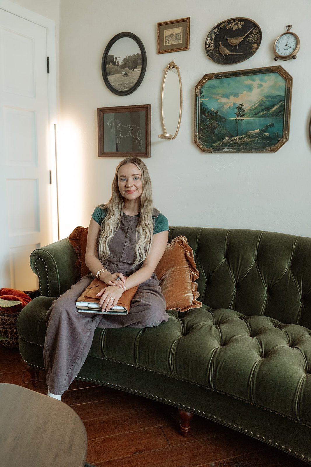 Loran Wallace trauma therapist seated in therapy office Scottsdale Arizona, EMDR and attachment therapy