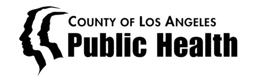Logo of the Los Angeles County Public Health with the outline of a face and a mask.