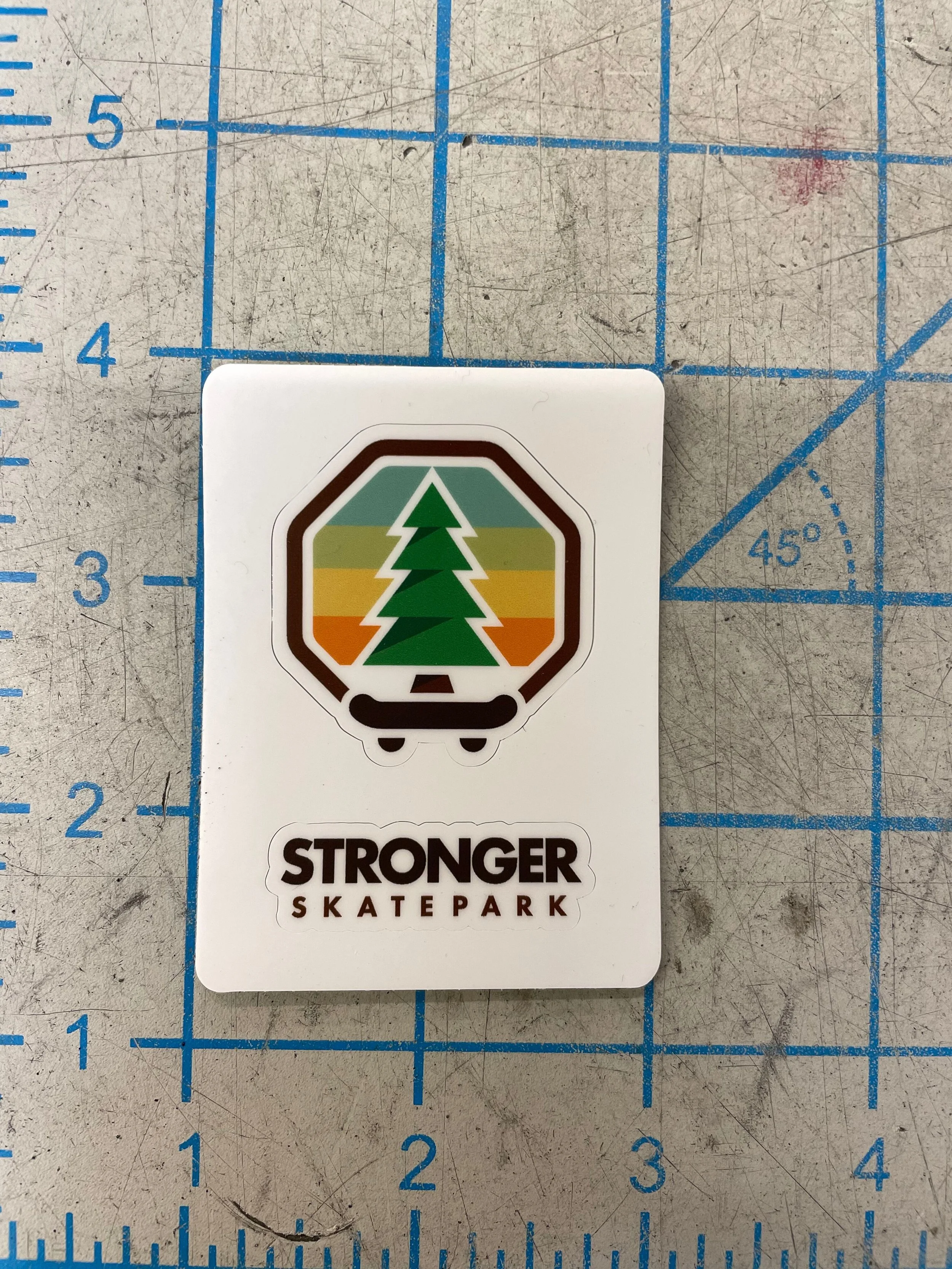 Mini Stronger Logo Kiss Cut Sticker