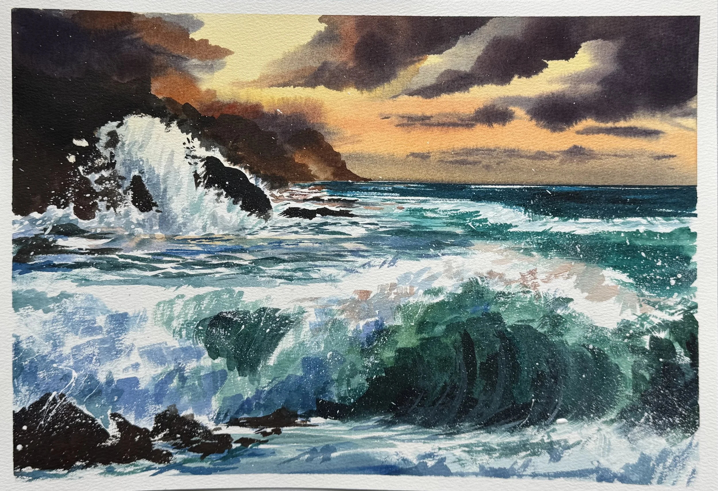 Sunset waves