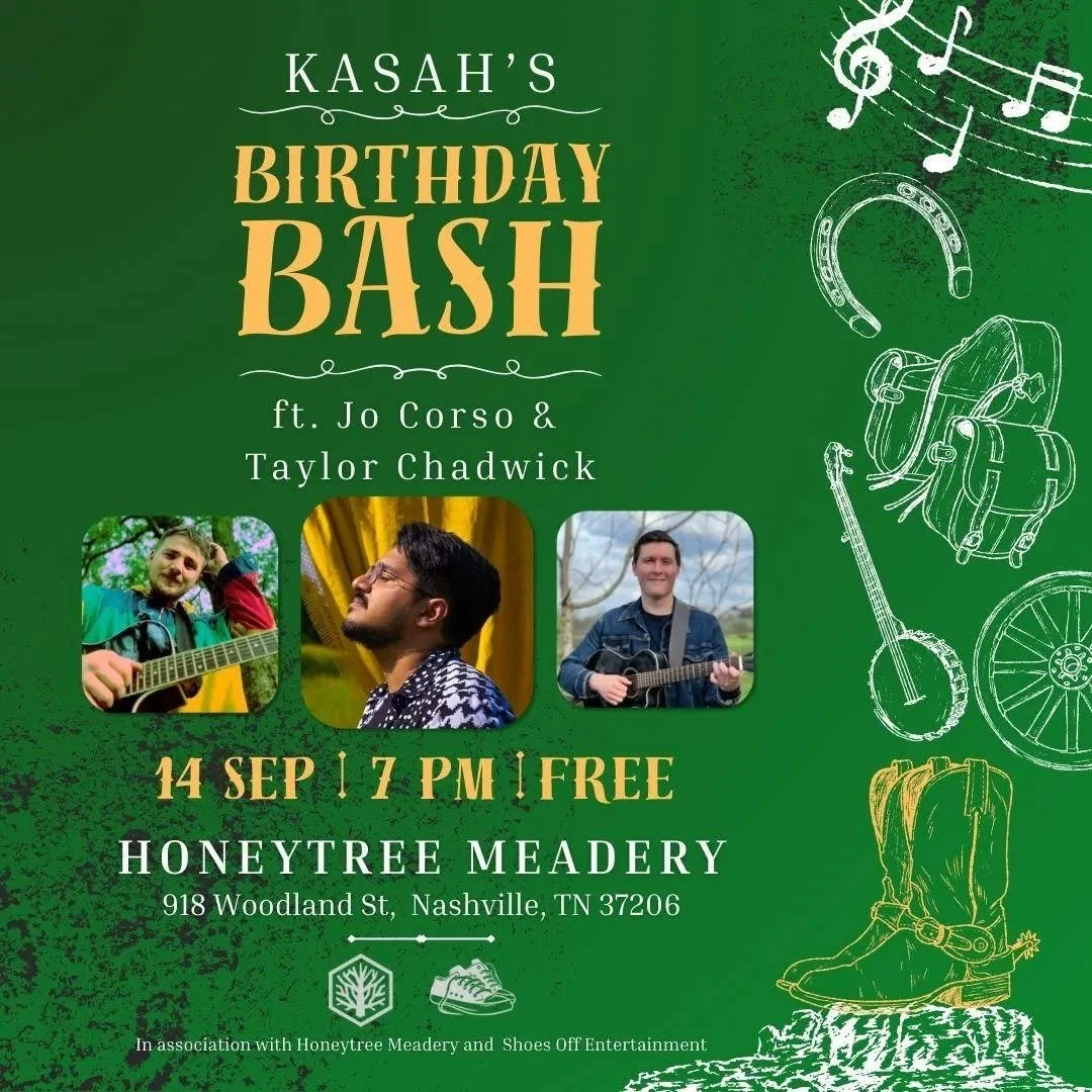 I'm turning another year older - and that means a FREE show!!! Come hang out at @honeytreemeadery and listen to some acoustic tunes from @jo_corso, @taylorchadwick44, and yours truly!

Saturday, September 14 | 7 PM

Venue booking: @shoesoff_ent