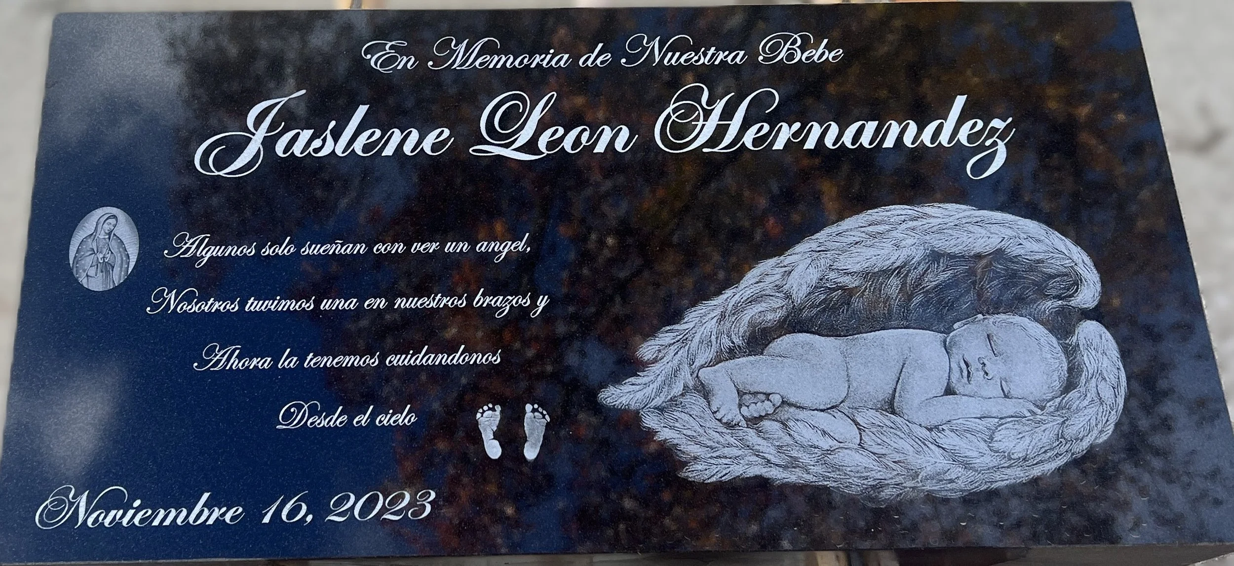 Angel Baby Memorial Plaque